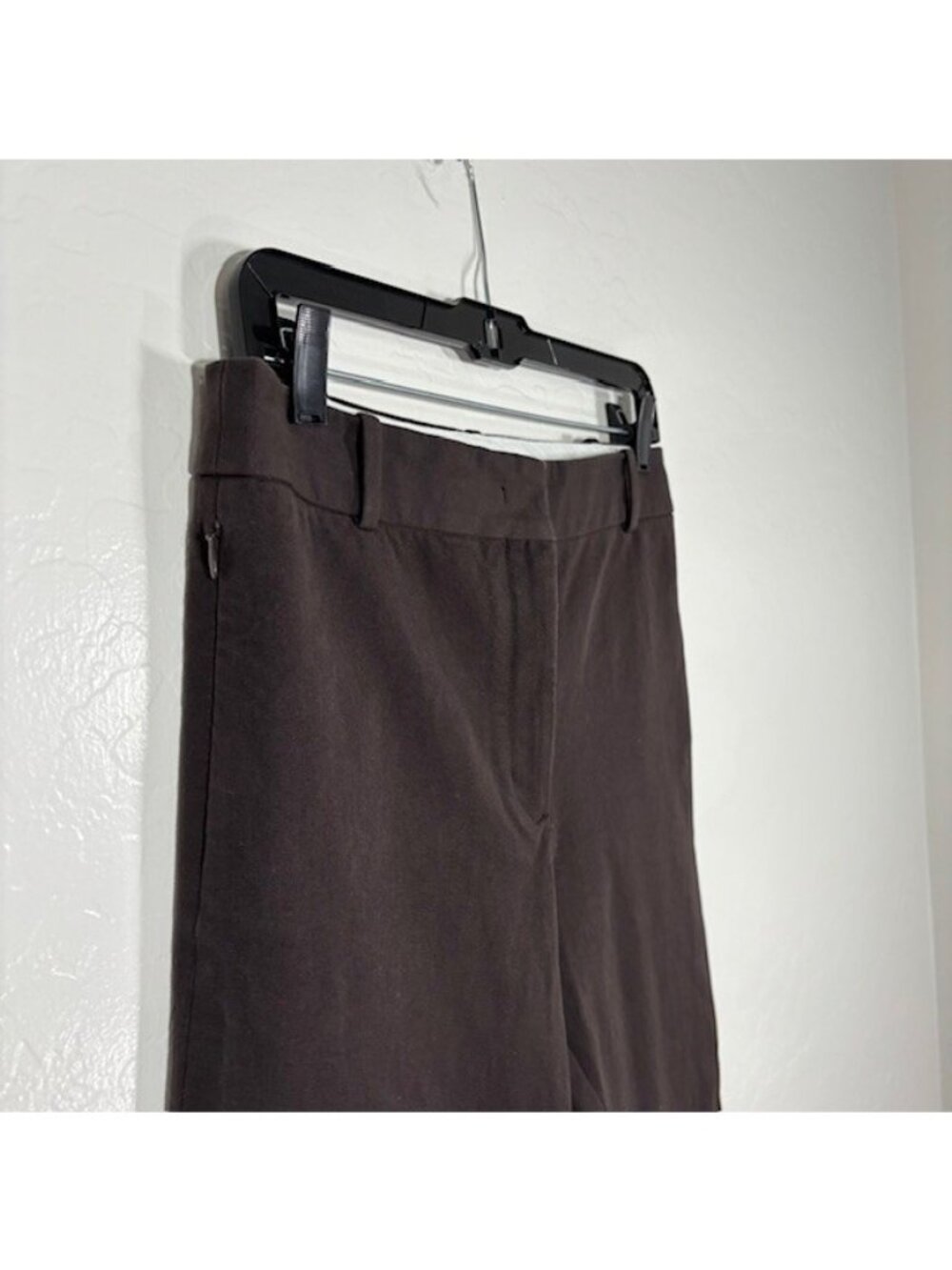 FRAME Le High Flare Trouser Stretch Cotton Pants Womens Size 8 Brown 33” Inseam - Picture 2 of 5